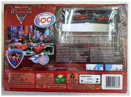 Brinquedo Quebra-Cabeça 3d Carros Disney - RED em Promoção na