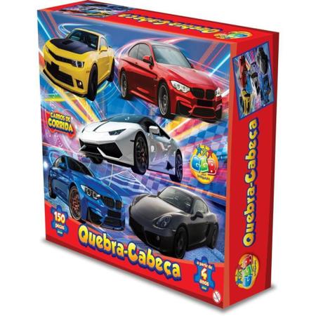 Quebra-cabeca cartonado carros de corrida 150pcs - GGB PLAST