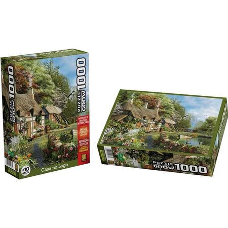 Imagem de Quebra-cabeca cartonado casa no lago 1000 pcs grow