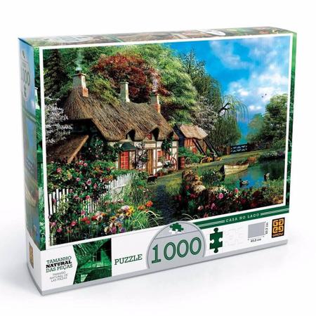 Quebra-Cabeça Puzzle Grow 1000 peças Casa no Lago - Quebra-Cabeça -  Magazine Luiza