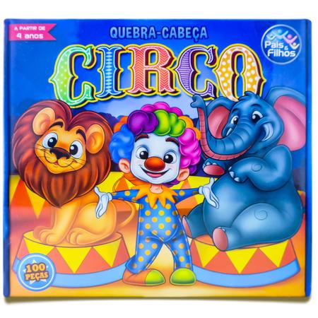 Brinquedo Infantil Jogo Quebra Cabeça 100 Peças Circo Pais e Filhos -  Papellotti