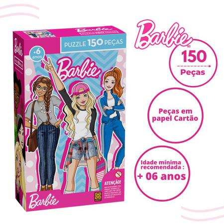 Quebra-Cabeça – Barbie – 150 Peças – 31 cm x 45 cm – Grow - RioMar Recife  Online