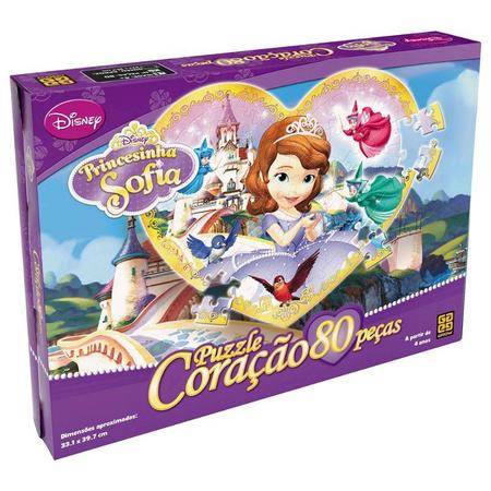 Disney's Princesses Puzzle Quebra-Cabeça Princesas Disney Coração 