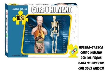 Imagem de Quebra cabeça corpo humano 108 peças - nig brinquedos