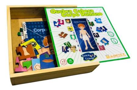 Jogo Tabuleiro Quebra Cabeça do Corpo Humano, Menino e Menina, Ideal para  Divertir e Educar Crianças, Presente Infantil (MENINA)