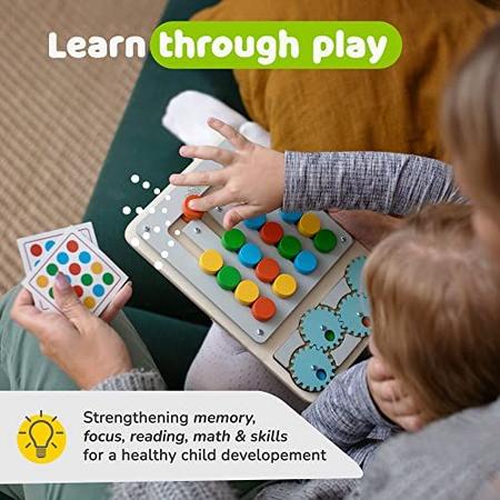 Jogo de tabuleiro de quebra-cabeça de madeira Montessori para crianças,  quebra