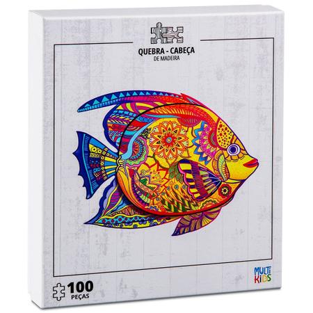 Quebra-Cabeça de Madeira Peixe 100 Peças Multikids - BR1680 - Quebra Cabeça  - Magazine Luiza