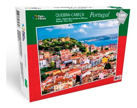 Quebra Cabeça Portugal Grande 1000 pçs 54x74 cm Puzzle Jogo