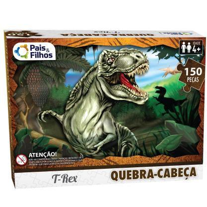 Jogo Quebra Cabeça Infantil Meninos T-Rex Dinossauro 150 Pçs - Pais E  Filhos - Quebra Cabeça - Magazine Luiza