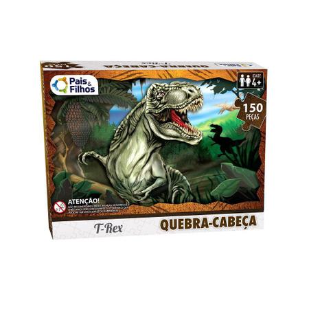 Jogo Pedagógico Quebra Cabeça Infantil Dinossauro T-Rex 150 Peças Brinquedo  Menino - Pais e filhos - Quebra-Cabeça - Magazine Luiza