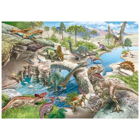 Kit 10 Quebra Cabeça Infantil - Era dos Dinossauros - 60 Peças