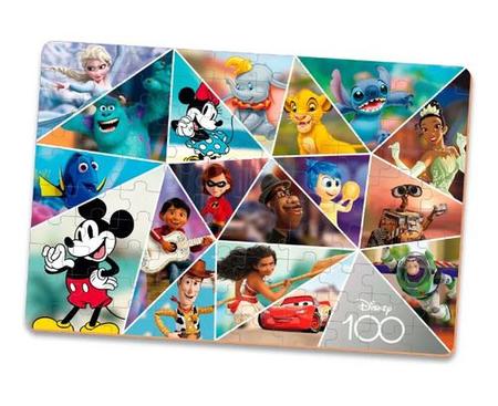 Imagem de Quebra Cabeça Disney 100 Anos Especial Colecionável Infantil