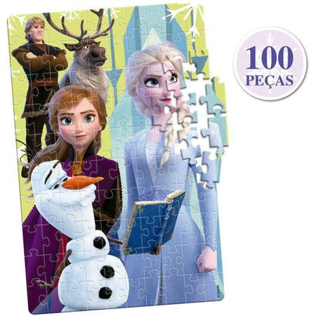 Quebra-cabeça 100 peças Frozen Disney - Viver Brincando