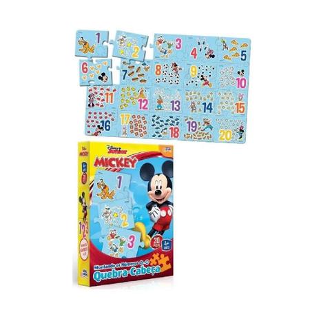 Montando Os Numeros De 1 ao 20 Mickey