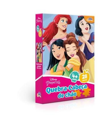Imagem de Quebra Cabeça Disney Princesas Grandinho 28 Peças Grandes Toyster