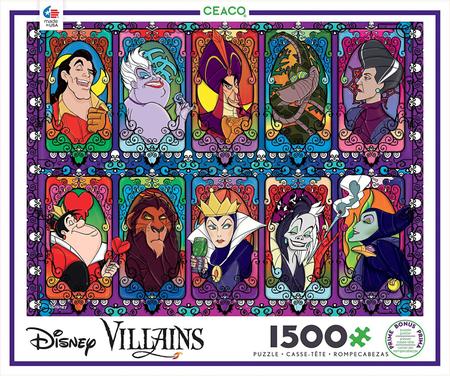 Imagem de Quebra-cabeça Disney Vilões 2 c/ 1500 peças - p/ Crianças e Adultos
