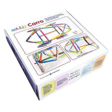 Quebra-cabeça Edulig Puzzle 3D Carro - 116 peças e conexões - 6