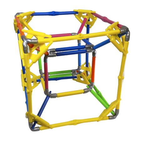 Quebra-cabeça Edulig Puzzle 3D Foguete - 56 peças e conexões - 6