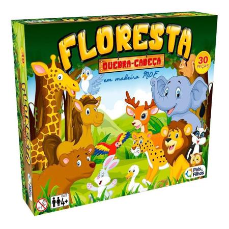 Jogo Quebra-cabeça - 12 peças em madeira - Floresta - Aquarela brinquedos -  Quebra-Cabeça - Magazine Luiza