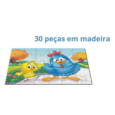 Quebra-Cabeça Galinha Pintadinha Infantil Madeira Raciocínio Encaixe Fácil  30 Peças Nig Brinquedos - 0719 - Distribuidora Tropical Santos