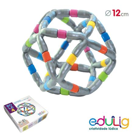 Imagem de Quebra-cabeça Geométrico Edulig Puzzle 3D Bola 4 - 36 peças e conexões - sólido de arquimedes cuboctaedro