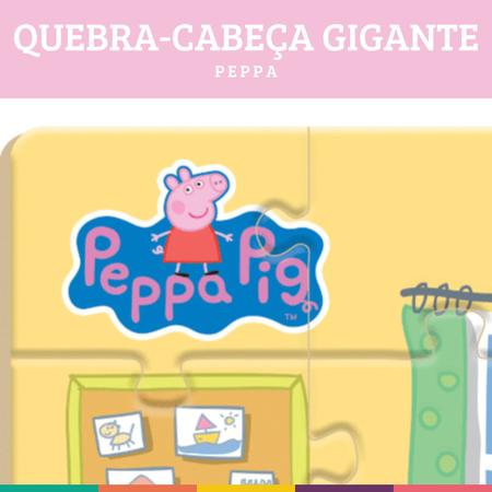 Jogo Quebra Cabeça Gigante Peppa Pig Nig Brinquedos Infantil
