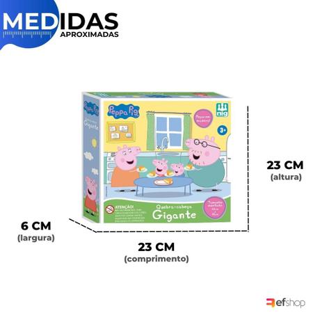 Jogo Quebra Cabeça Gigante Peppa Pig Nig Brinquedos Infantil