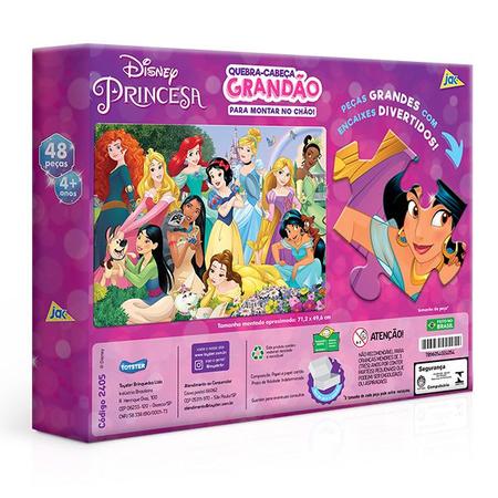 Quebra-cabeça Grandão Princesas Disney 48 Peças- Toyster - Lojas França