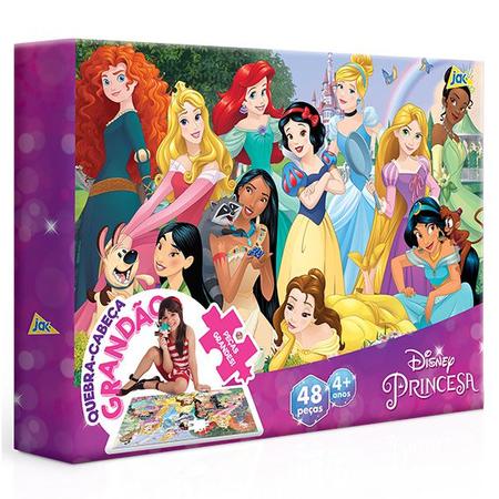 Quebra-cabeça Grandão Princesas Disney 48 Peças- Toyster - Lojas França