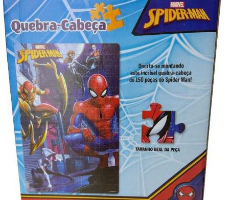 QUEBRA CABEÇA 150PC HOMEM ARANHA - Quebra Cabeça Homem Aranha 150