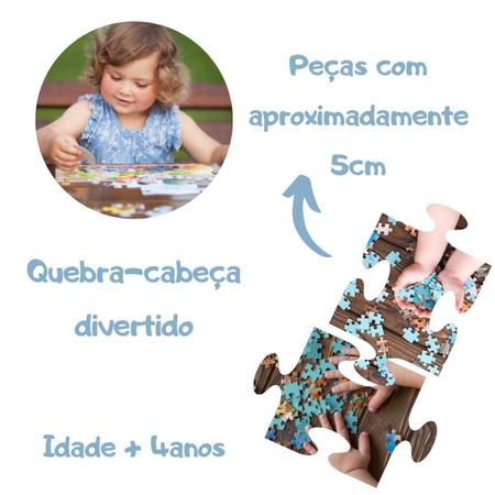 Quebra Cabeça Infantil Em Mdf Adesivado Dinossauro Baby