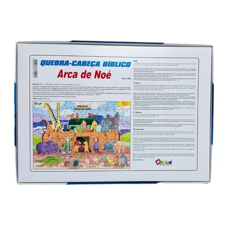 Quebra-cabeça Infantil Bíblico Arca de Noé 108 pçs Brinquedo - Car