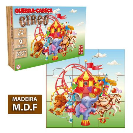 Jogo de Montar Infantil - Quebra Cabeça de Madeira - Outlet do Cazé