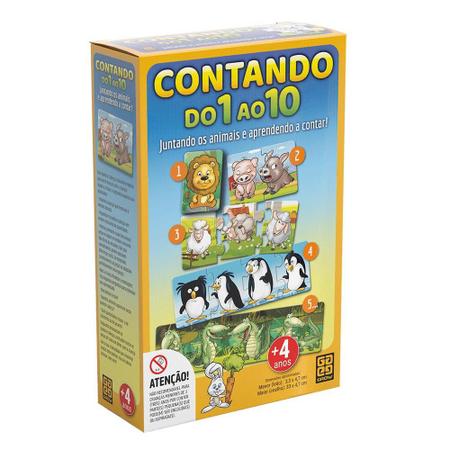 Puzzle Contando do 1 ao 10 - Loja Grow