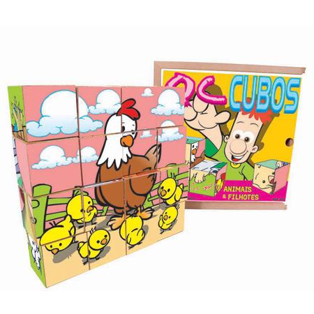 Quebra-cabeça cubos animais - Comprar em Pik Toys