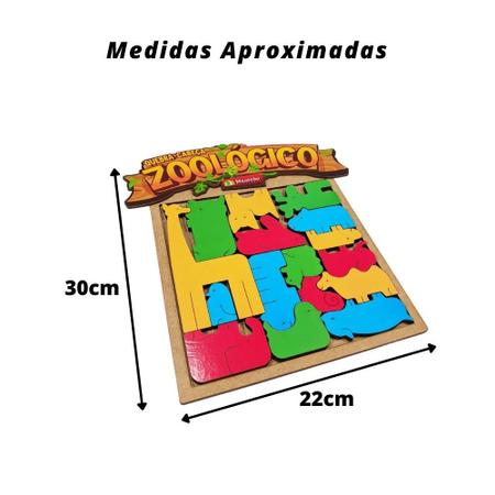 Puzzles De Madeira Dezesseis Peças Quebra Cabeça