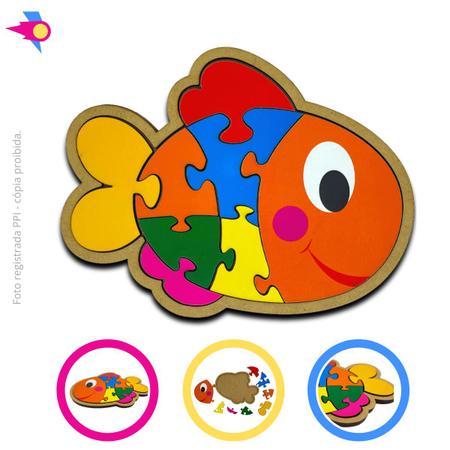 Brinquedo Educativo Quebra-cabeça Infantil - Peixinho