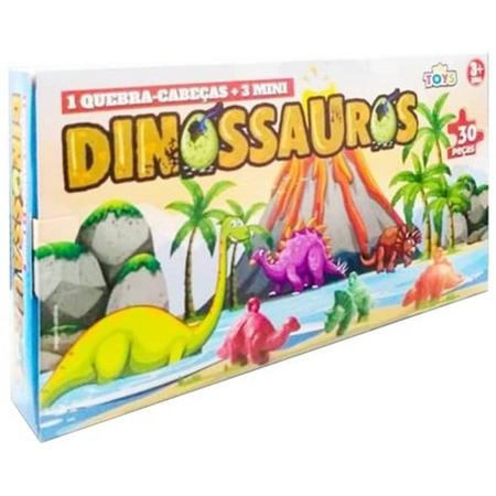 Brinquedos infantil jogo quebra cabeça dinossauro. no Shoptime