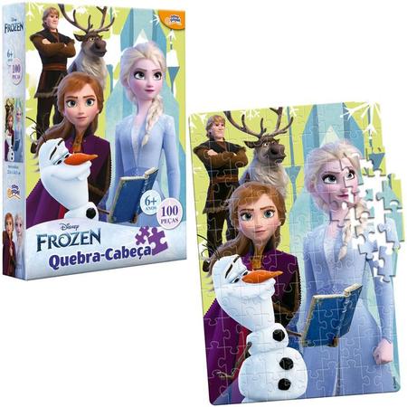 Jogo Quebra Cabeça Frozen 100 Peças ToysterTOYSTERQuebra