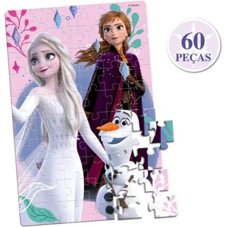 Imagem de Quebra-cabeça Infantil Disney Frozen - 60 peças - Toyster