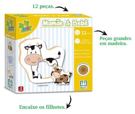 Quebra Cabeça em Madeira - Ovelha - ENGENHA KIDS - Produtos e acessórios  para bebê