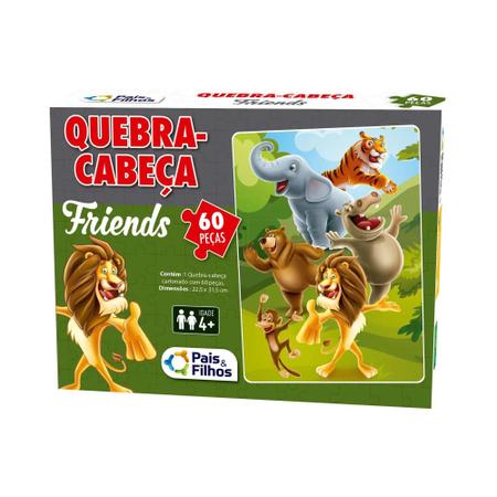 Imagem de Quebra Cabeça Infantil Friends Animais Da Floresta 60peças