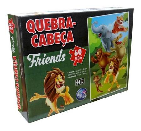 Quebra Cabeça Infantil Friends Animais Da Floresta 60 Peças - Pais e filhos  - Quebra Cabeça - Magazine Luiza