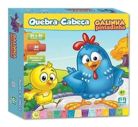 Imagem de Quebra Cabeça Infantil Galinha Pintadinha Em Madeira 30 Pçs - NIG Brinquedos