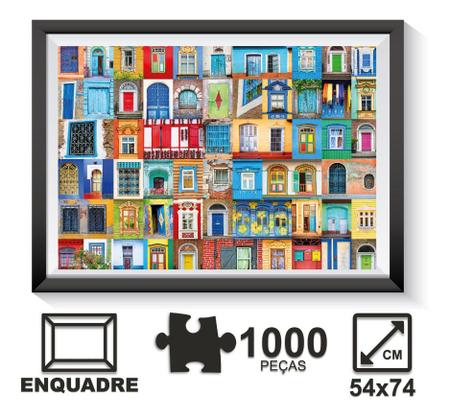 Quebra Cabeça Infantil Janelas Do Mundo 1000 Pçs Jogo Puzzle