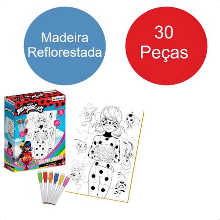 Kit 3 Quebra-Cabeça Para Colorir Barbie - Xalingo - Quebra-Cabeça