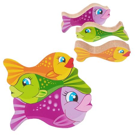 Brinquedo Educativo Quebra-Cabeça Infantil - Peixe - Total Bag