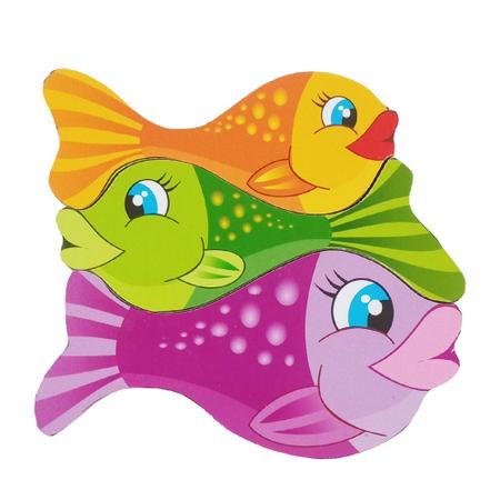 Brinquedo Educativo Quebra-Cabeça Infantil - Peixe - Total Bag