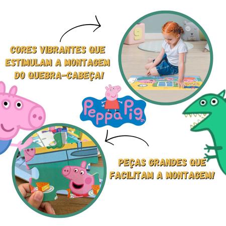 Brinquedo Educativo Quebra-Cabeça Gigante Peppa Pig 45x35 Madeira Jogo  Infantil Coordenação Motora Lógica - Nig 0528 - Nig Brinquedos - Brinquedos  Educativos - Magazine Luiza