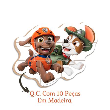 Quebra Cabeça Patrulha Canina Infantil Madeira Progressivo Quebra